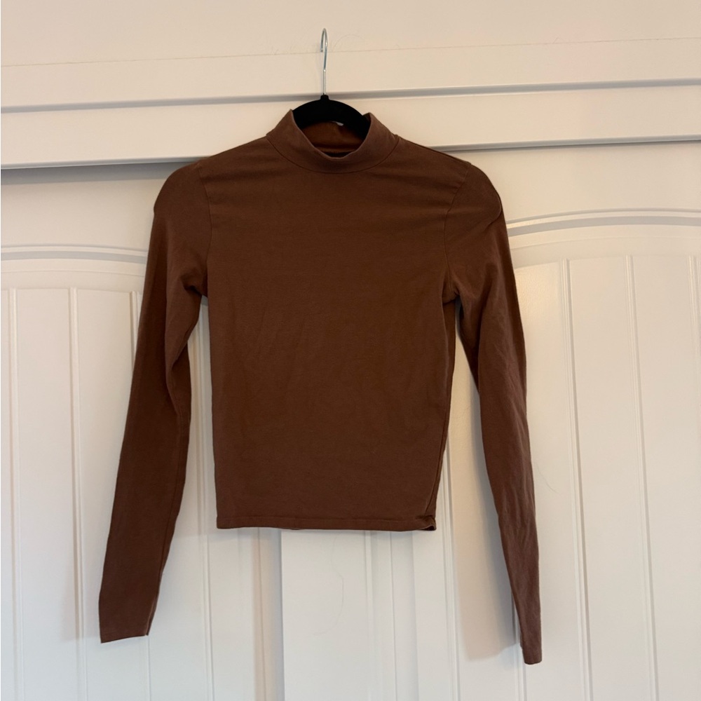 Hollister Cocoa Turtleneck Top